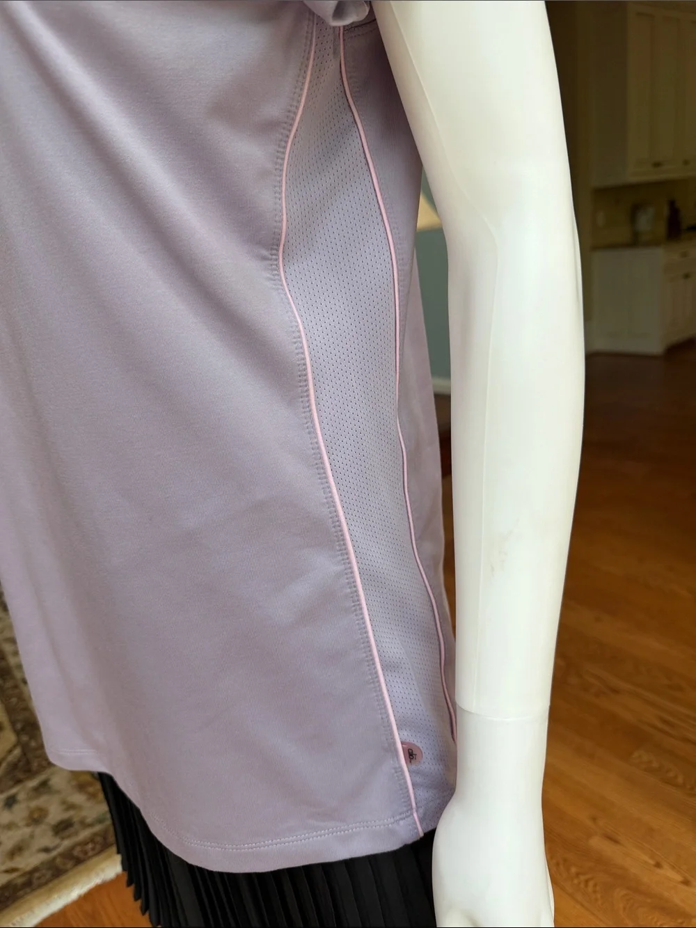 ALO Yoga Lavender Short-Sleeve Polo Top